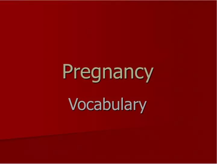 Pregnancy Vocabulary: Important Terms to Know