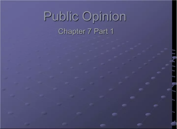 Public Opinion and Its Definition