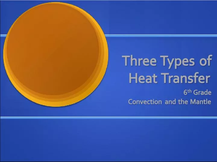 Three Types of Heat Transfer in 6th Grade