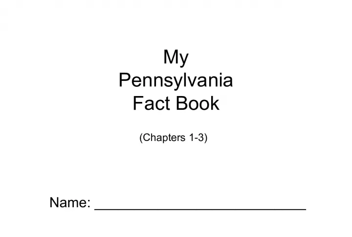MyPennsylvania Fact  Book Name