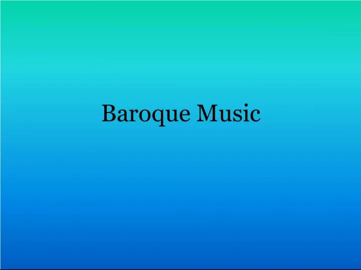 Exploring Baroque Music Characteristics