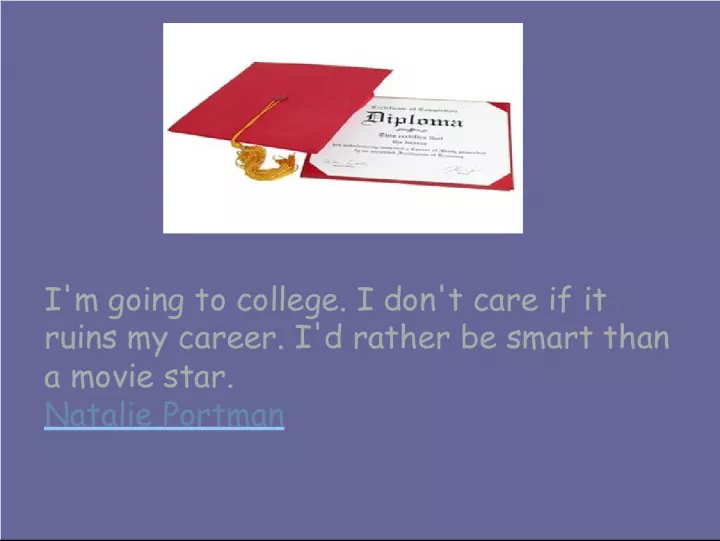 Natalie Portman's College Preparation Journey