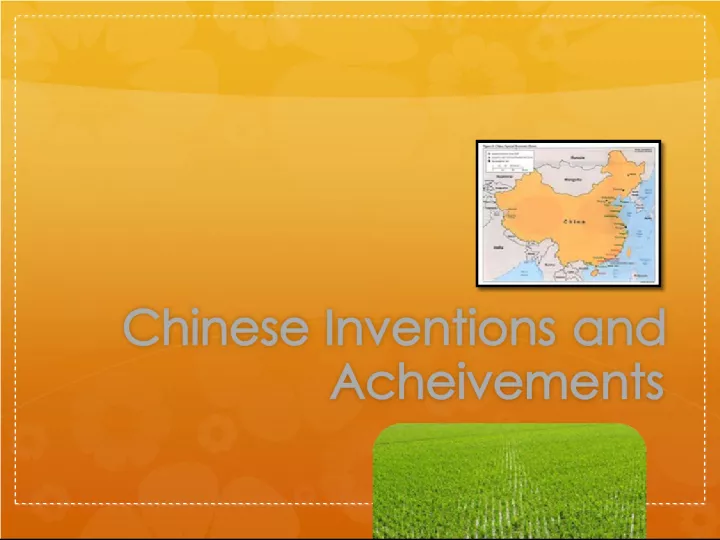 Chinese Innovations in Irrigation and Rice Farming