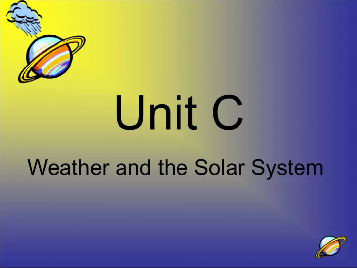 Understanding Weather and the Solar System