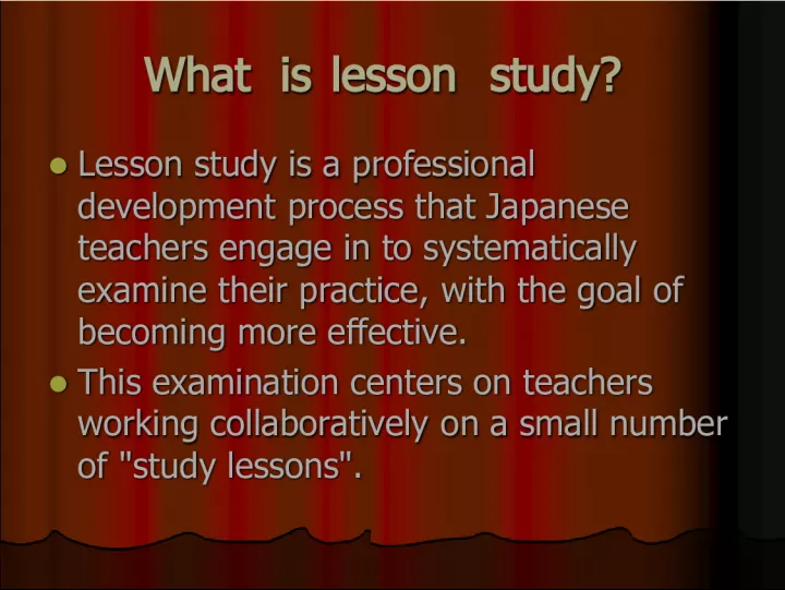 Understanding Lesson Study: A Professional Development Process for Teachers