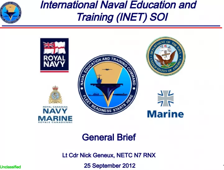 International Naval Education and Training: Concept, Governance, and Benefits