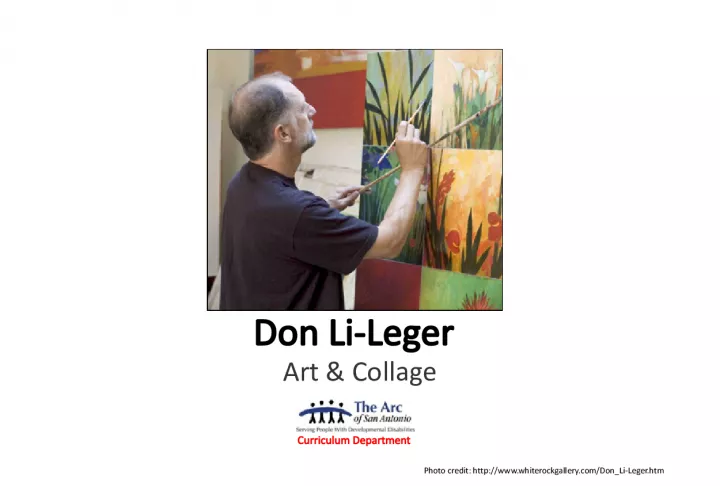 Don Li Leger - Art and Collage Curriculum