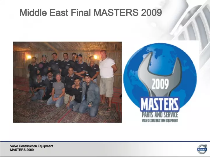 Volvo Construction EquipmentMASTERS 2009 Middle East Final: Competition and Winners