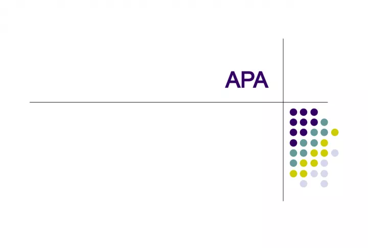 APA Formatting and Writing Style Guidelines