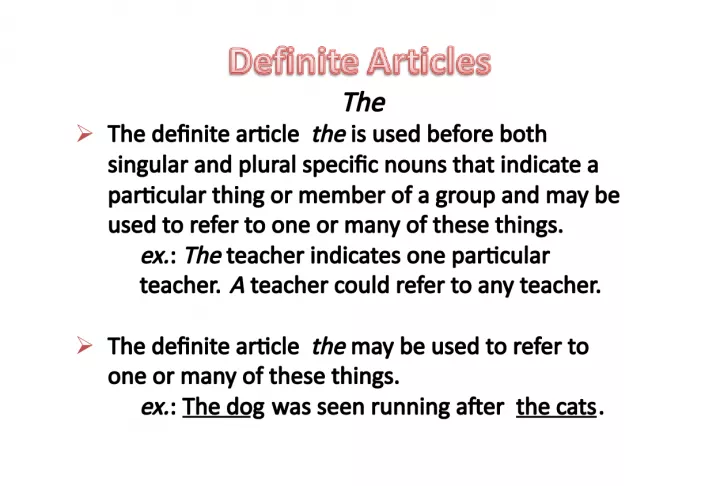 The Importance of Using the Definite Article 