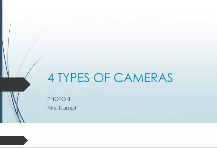Four Different Types of Cameras - Mrs. Kampf View Camera