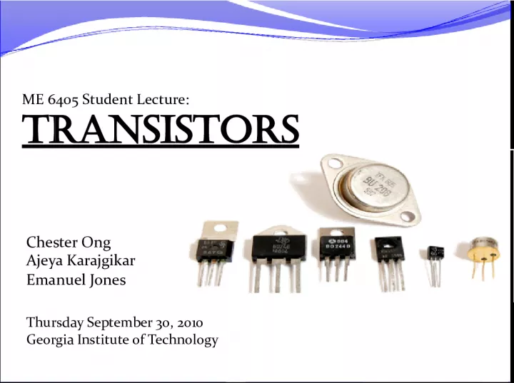 Transistor Fundamentals: Understanding the Basics of Transistors