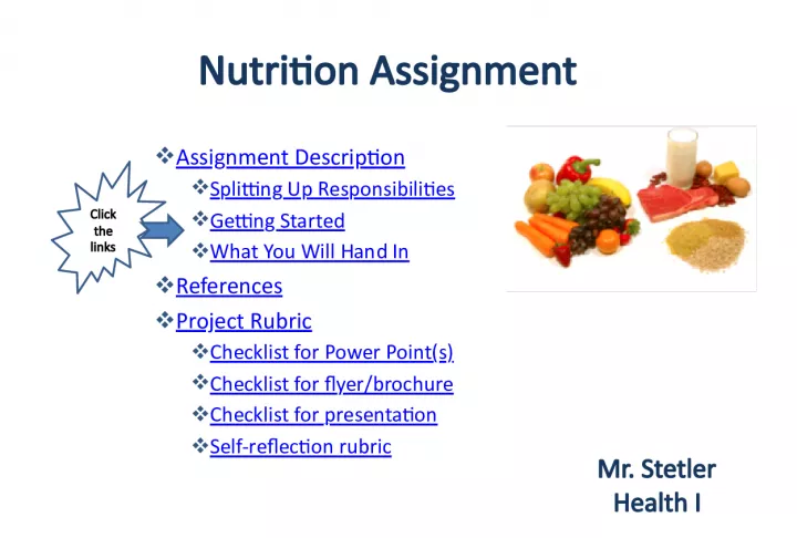 Group Nutrition Project Assignment