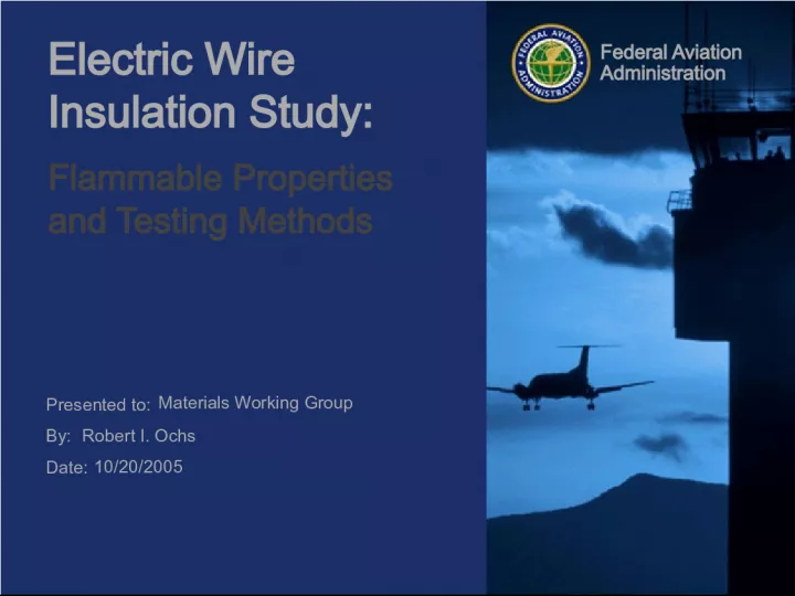 Electric Wire Insulation Study: Flammable Properties and Testing Methods