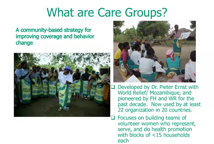 Care Groups - Building Healthy Communities through Volunteers