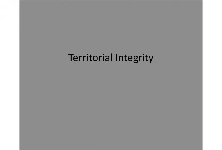 Territorial Integrity and Ethnic Diversity in China