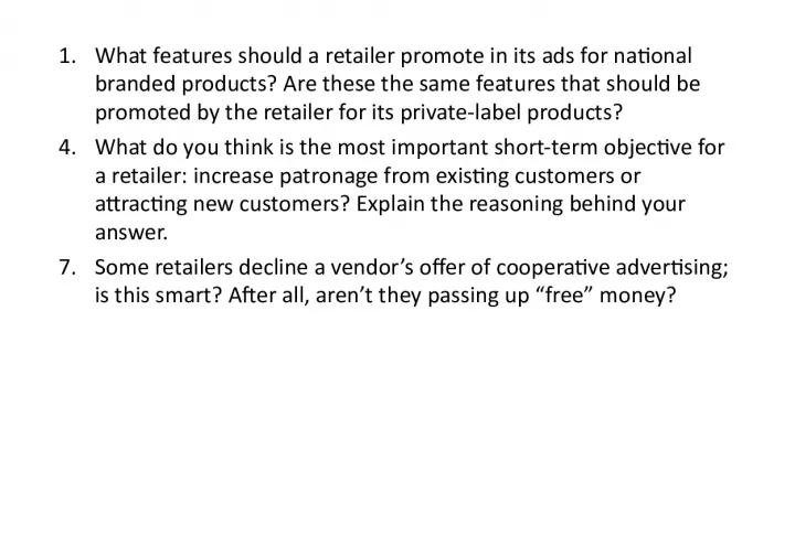 Advertising and Marketing Strategies for Retailers