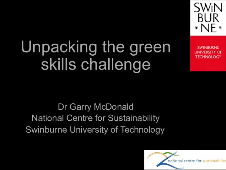 Unpacking the Challenge of Green Skills