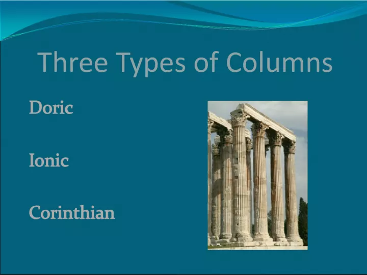 Three Types of Columns