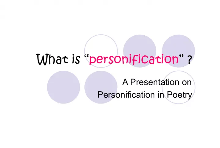 Understanding Personification in Poetry