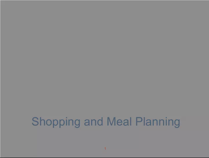 Shopping and Meal Planning: The Benefits for Vegetarian Nutrition