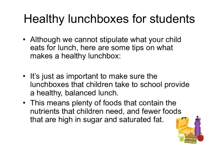 Tips for Healthy School Lunchboxes
