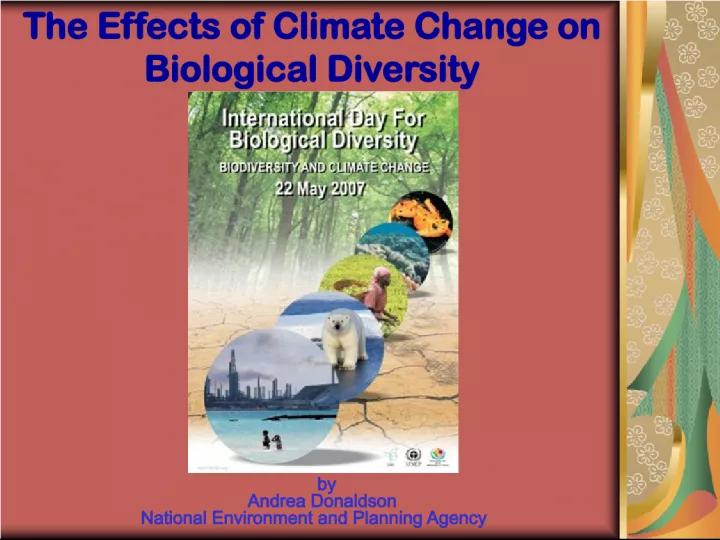 Climate Change and Biological Diversity
