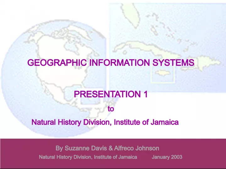 Geographic Information Systems Presentation