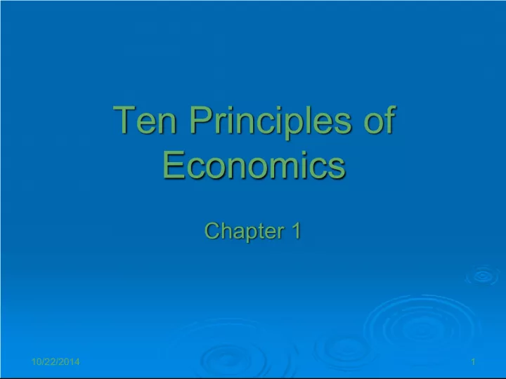 Principles of Economics Chapter 1