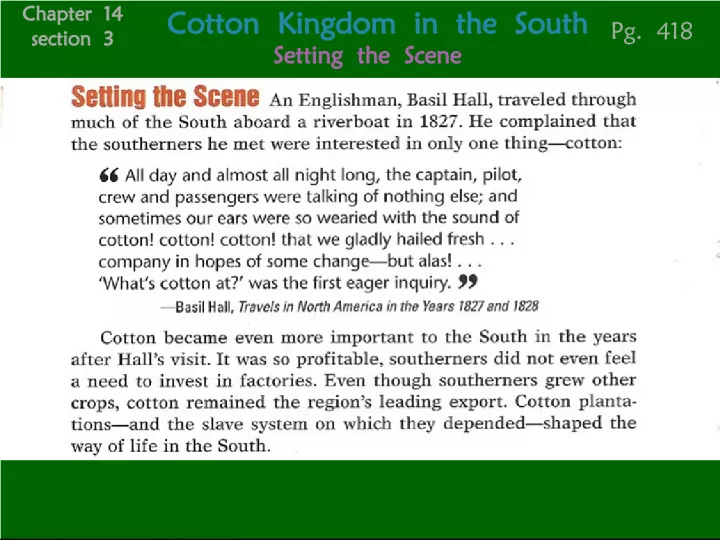 The Cotton Kingdom in the South