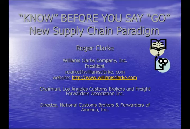 New Supply Chain Paradigm