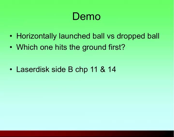 Projectile Motion: Horizontally Launched Ball vs Dropped Ball