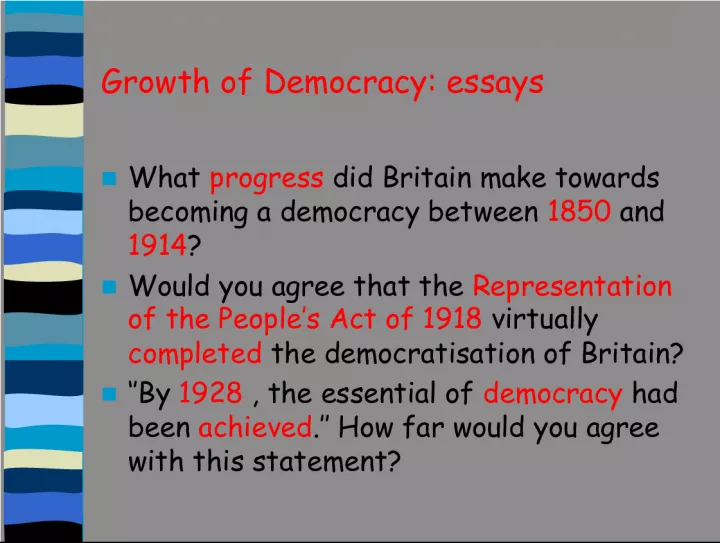 Progress of British Democracy: Exploring Growth and Representation