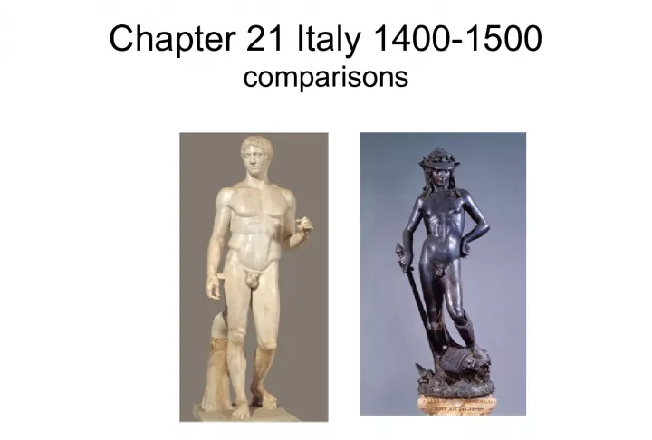Italian Art Comparisons from 1400-1500