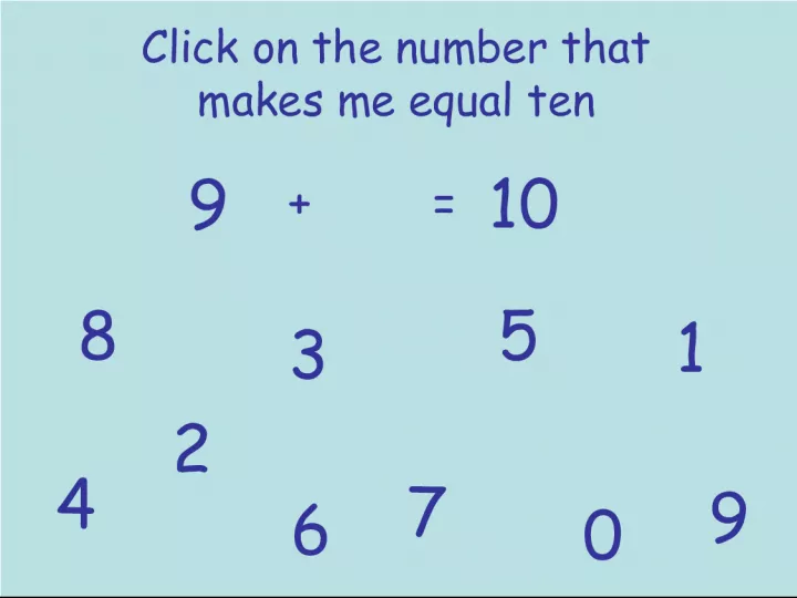 Math Game: Find the Number that Adds Up to Ten