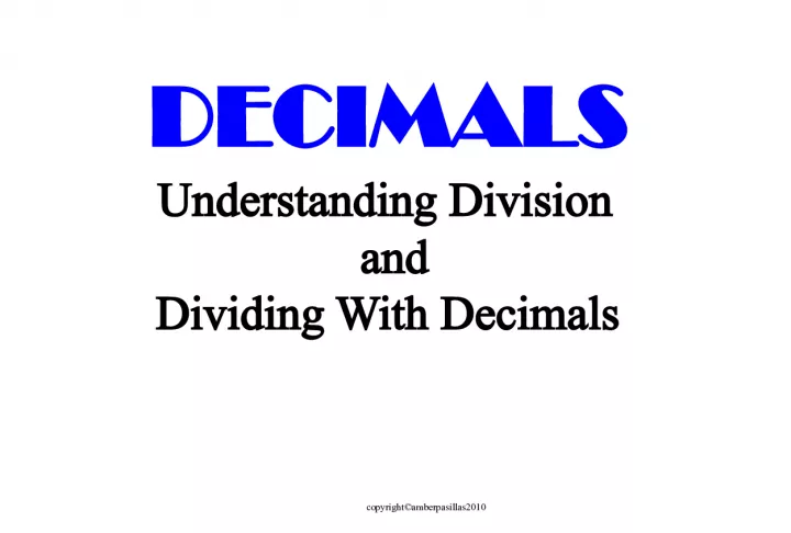 Understanding Division with Decimals: Tips and Visual Aids