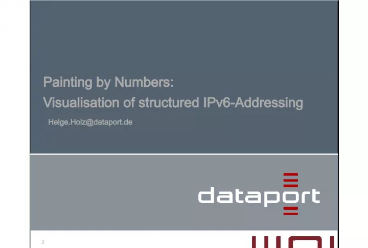 Visualisation of Structured IPv6 Addressing for German Federal States