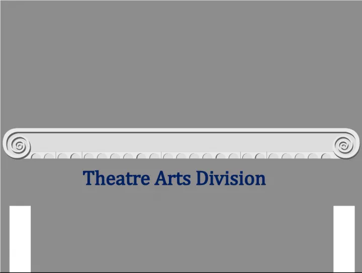 Mission Statement of Niagara Peninsula College Theatre Arts Division