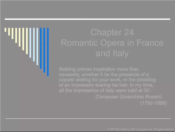 Romantic Opera in France and Italy