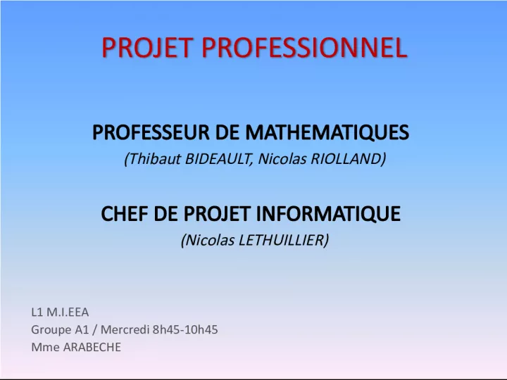Project Analysis of Career Choices in Mathematics Teaching and IT Project Management