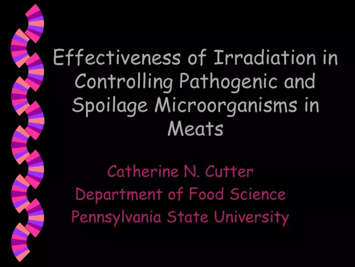 Irradiation's Effectiveness in Controlling Microorganisms in Meat