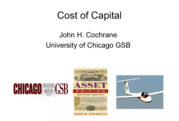 The Cost of Capital: Understanding Expected Profit and Risk