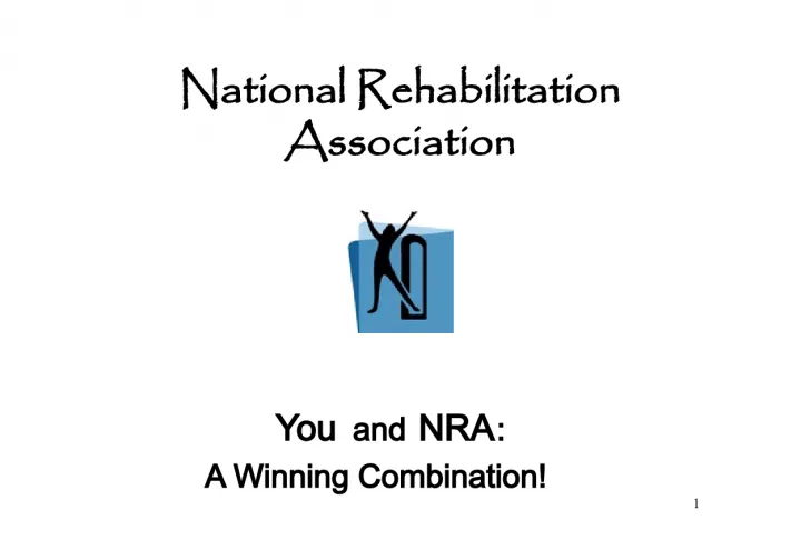 The Legacy of the National Rehabilitation Association (NRA)