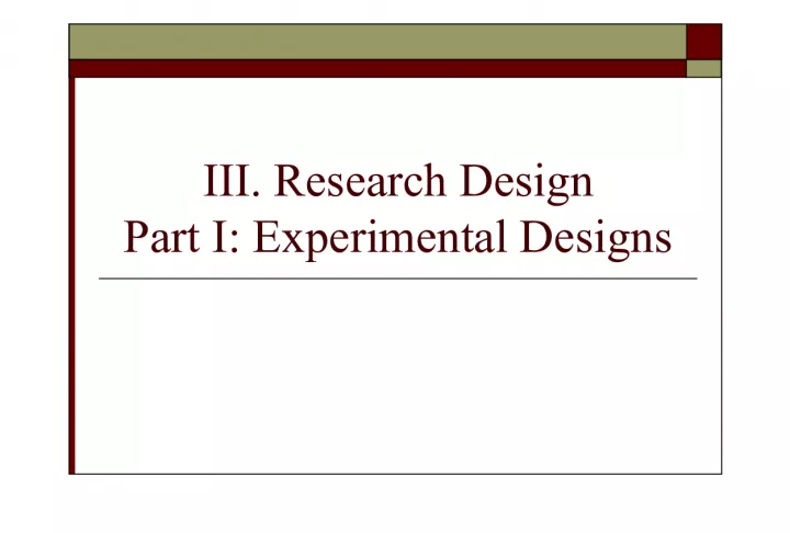 Basics of Research Design and Hypotheses Formation