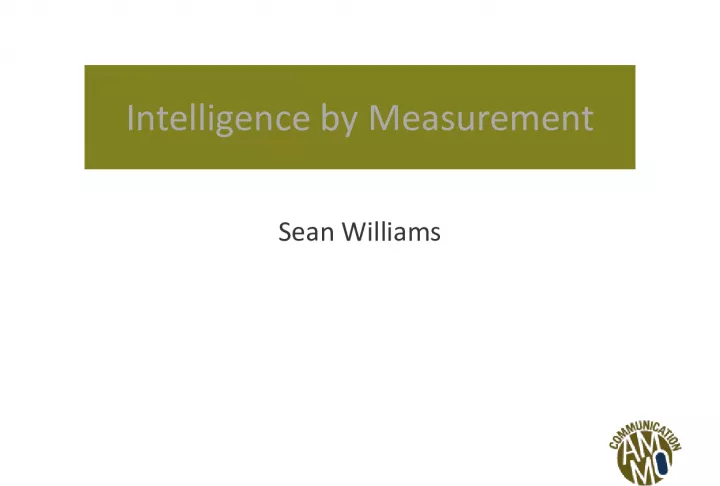 Intelligence by Measurement: A Strategic Approach to Performance Evaluation