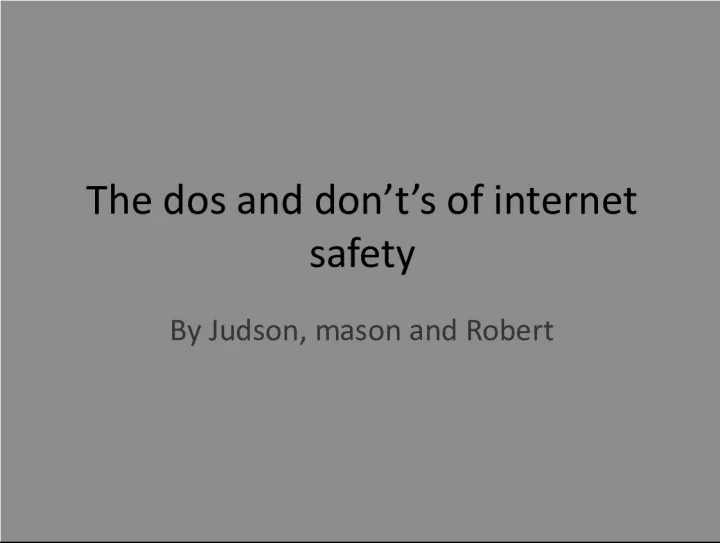 Internet Safety Guide for Kids