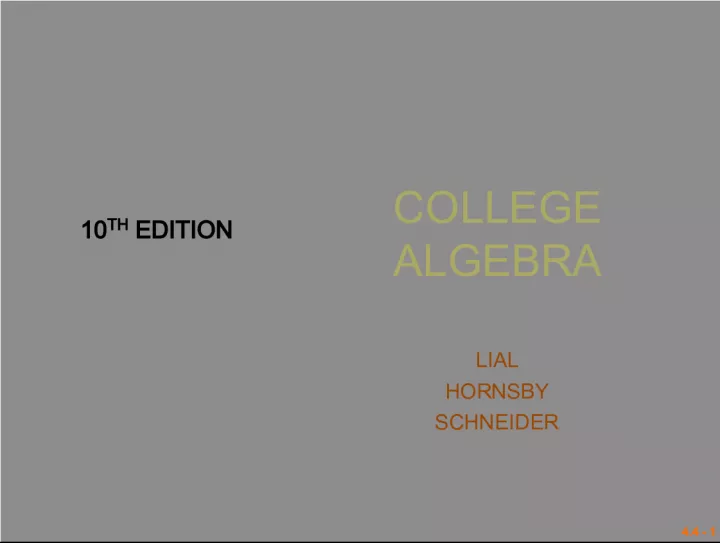 College Algebra 10th Edition - Evaluating Logarithms