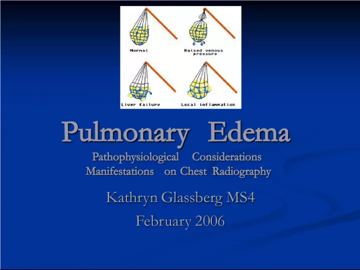 Pulmonary Edema: Pathophysiology and Radiographic Manifestations
