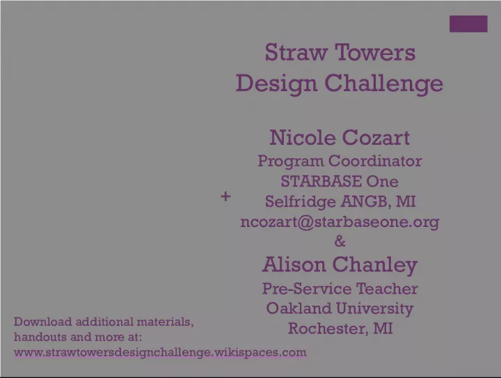 Straw Towers Design Challenge: Building the Tallest and Most Stable Tower