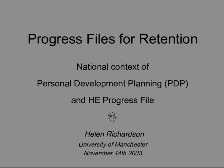 Understanding Personal Development Planning (PDP) in Higher Education